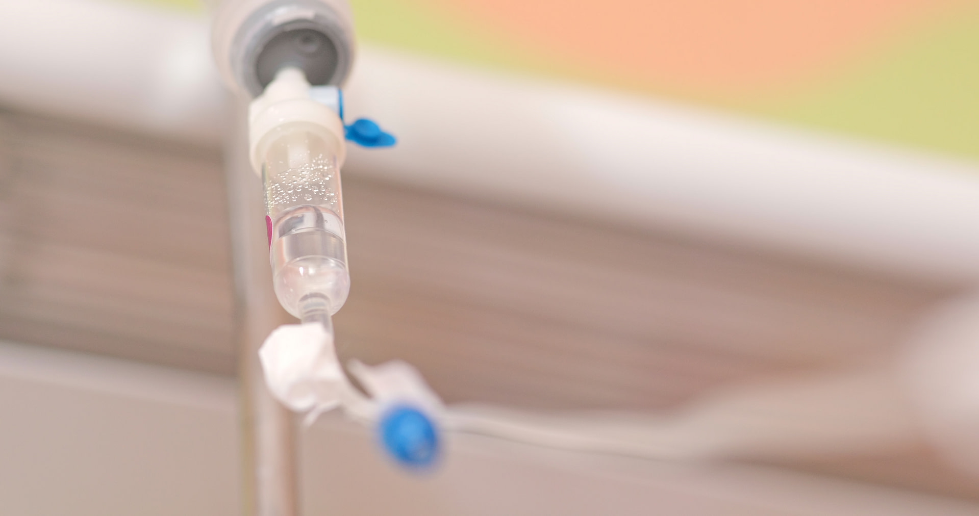 Infusion pump or Saline solution intravenous drip for patient